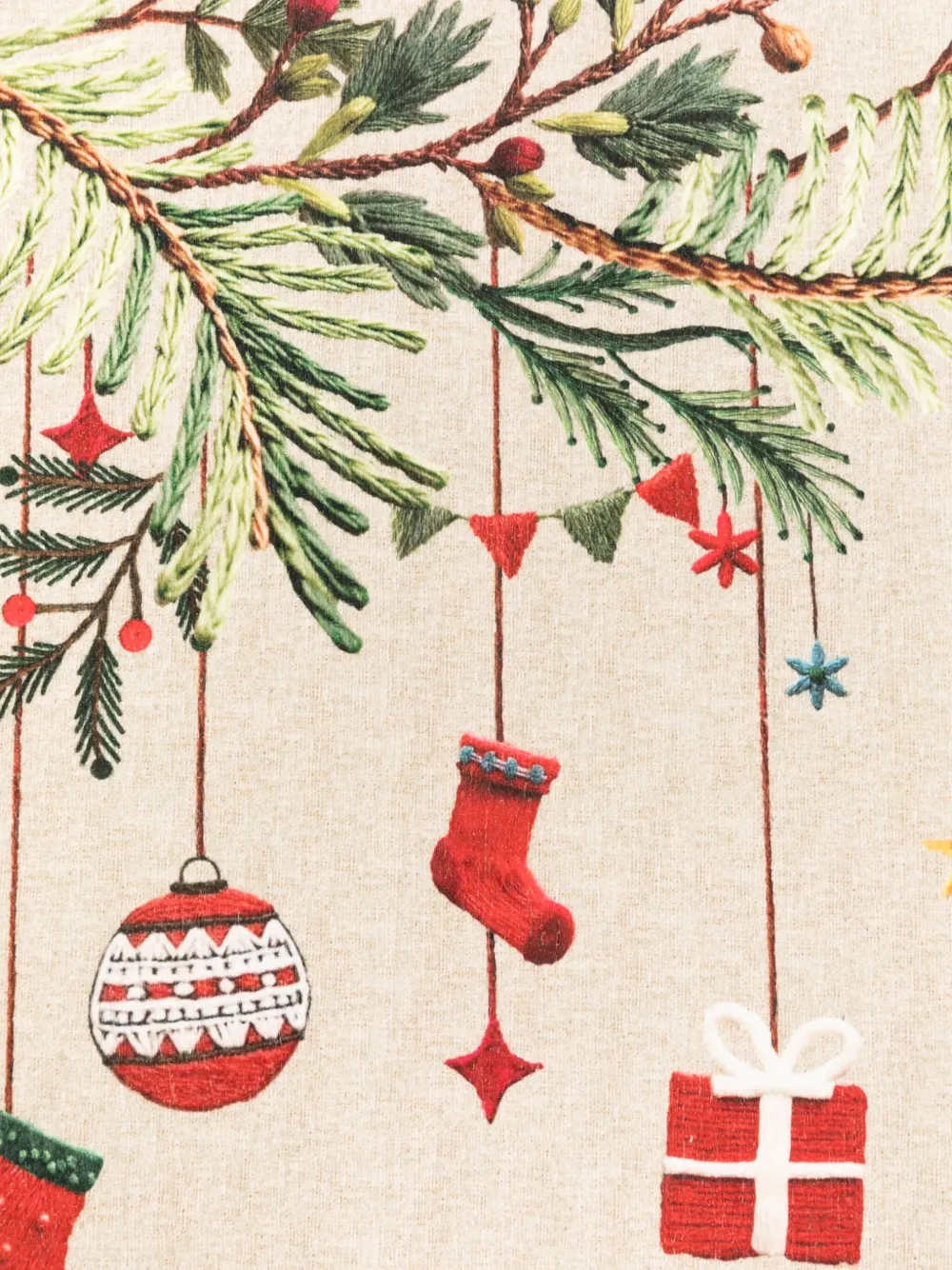 TESSITURA TOSCANA TELERIE alfombra Rudy con estampado navideño | Tapetes | Image 2