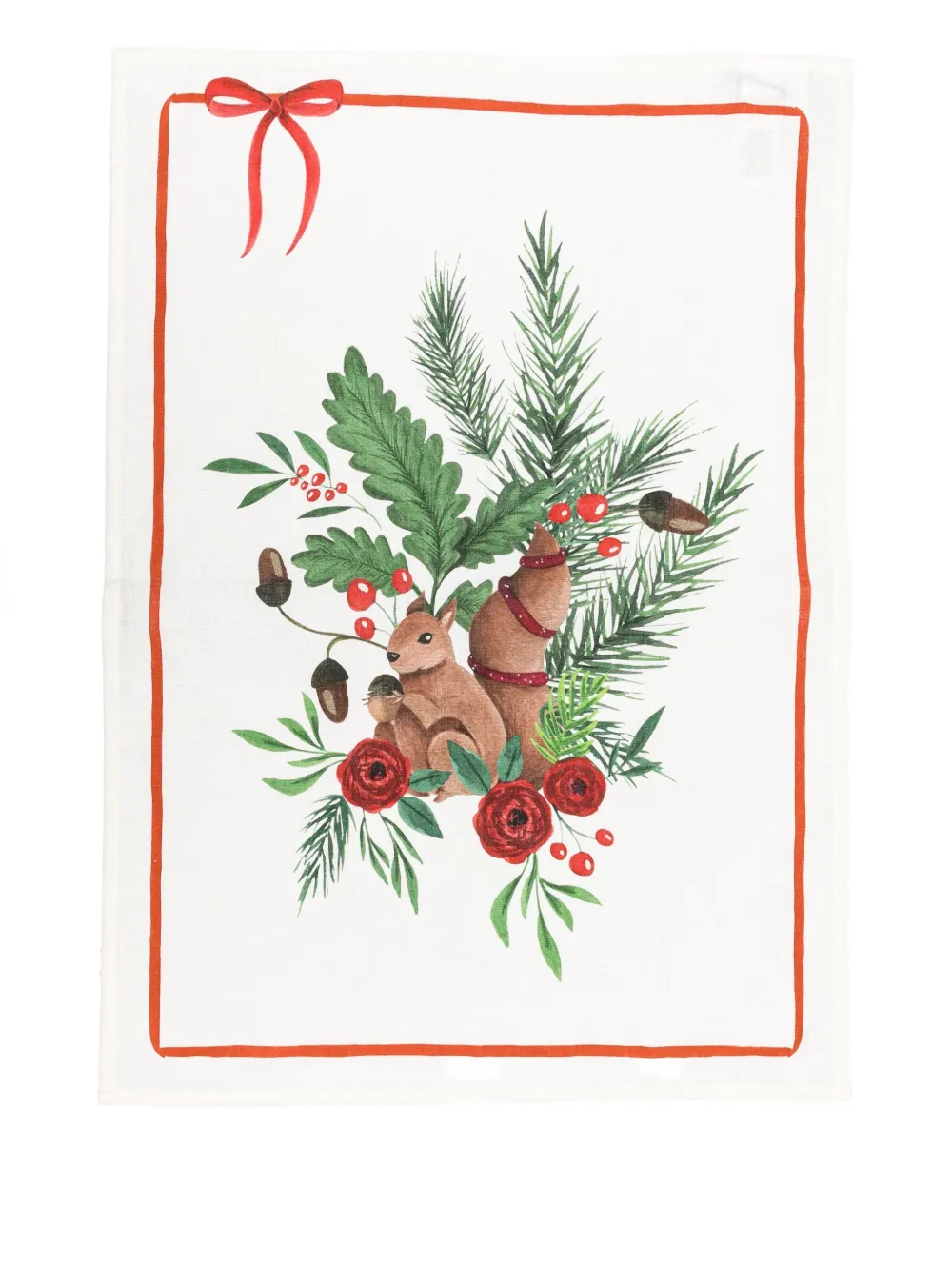 TESSITURA TOSCANA TELERIE Marzape christmas-print tableware (70cm x 50cm) | Neutrals | Image 1