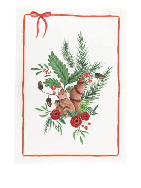 TESSITURA TOSCANA TELERIE Marzape christmas-print tableware (70cm x 50cm)