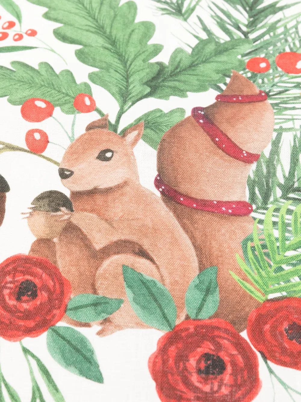 Tessitura Toscana Telerie Marzape Christmas-print Tableware (70cm X 50cm) In White