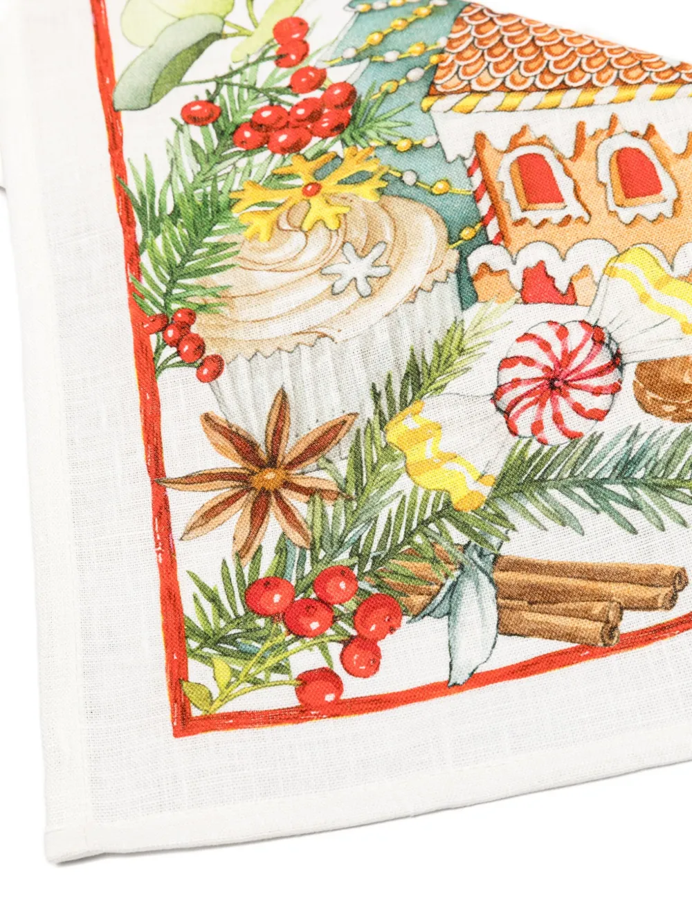 Tessitura Toscana Telerie Marzape Christmas-print Tableware (70cm X 50cm) In Multi