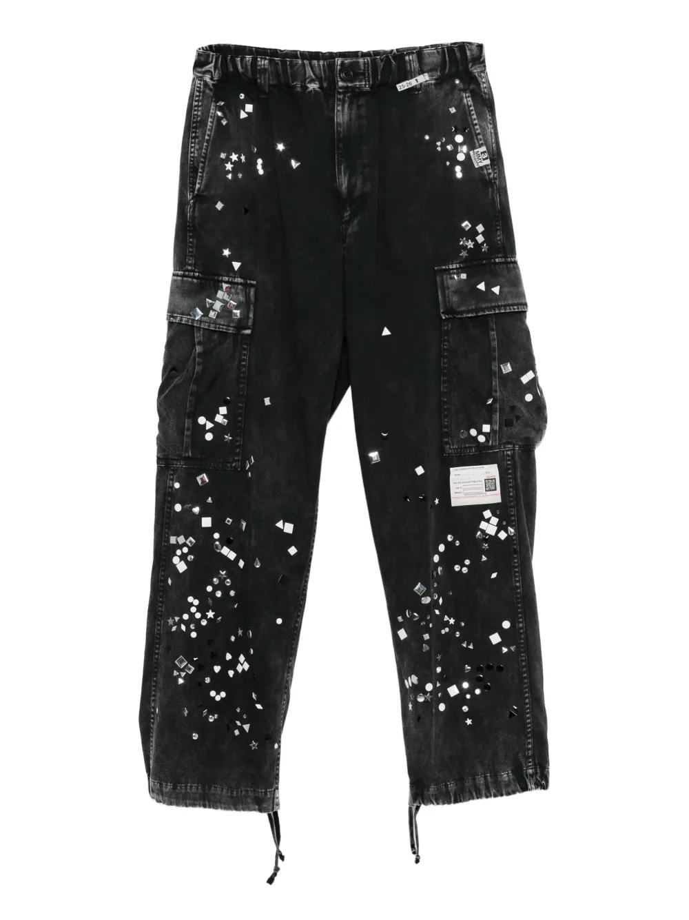 Miharayasuhiro Embellished Cargo Trousers In Black