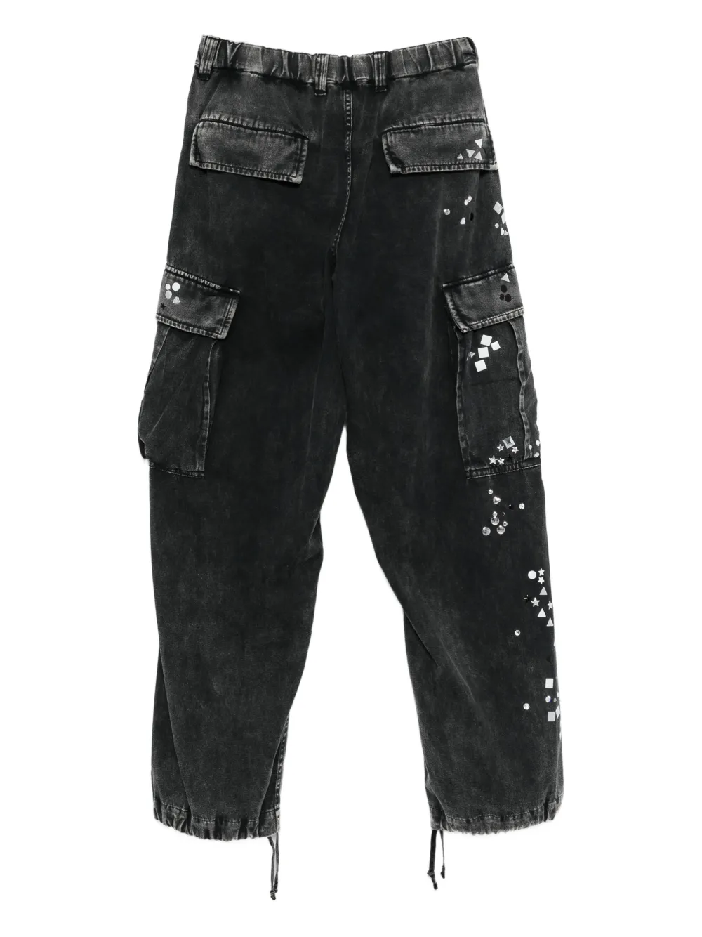 Miharayasuhiro Embellished Cargo Trousers In Black
