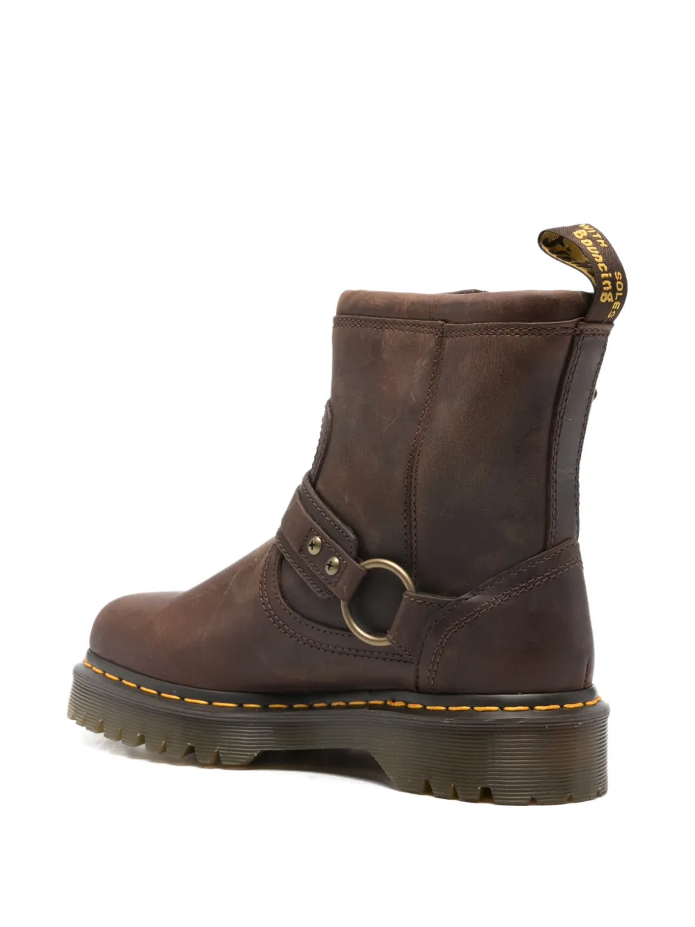 Dr. Martens 35mm Buckle Strap Boots In Brown