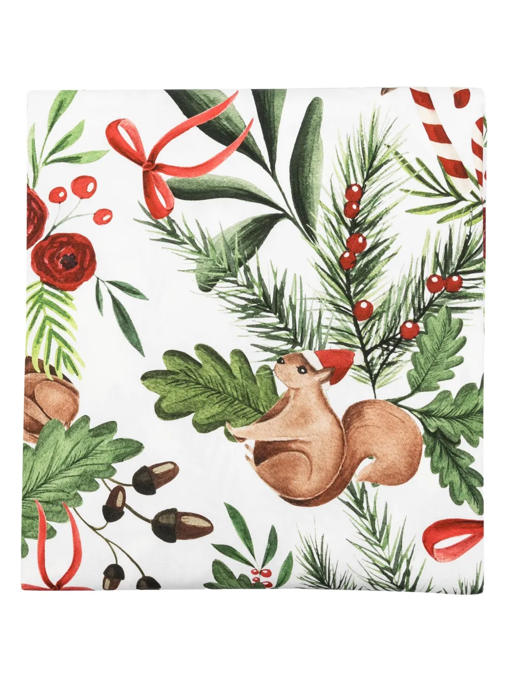 TESSITURA TOSCANA TELERIE Marzape christmas-print tableware (170cm x 270cm) | White | Image 1