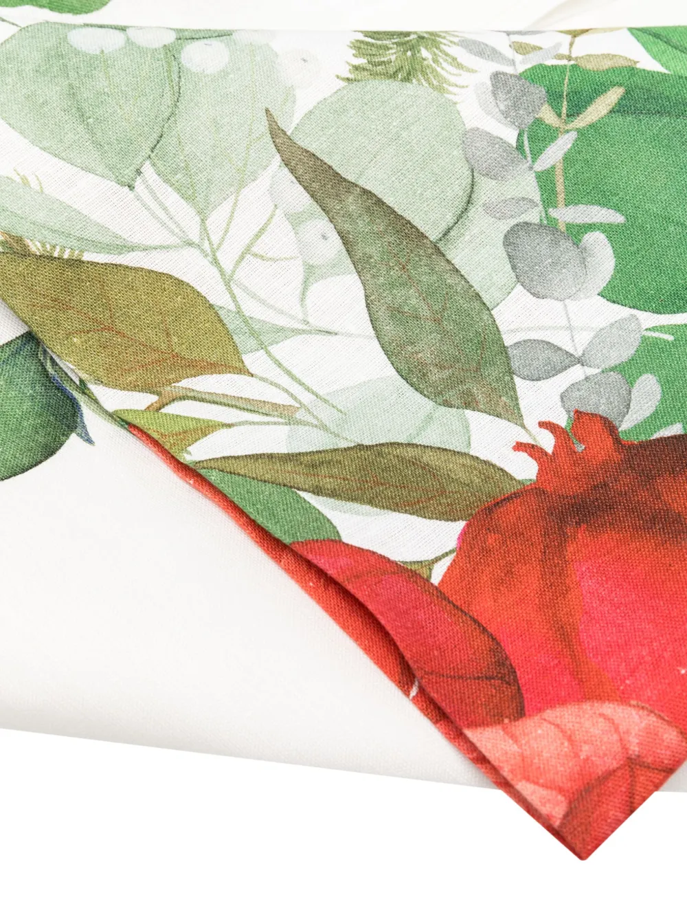 Tessitura Toscana Telerie Marzape Christmas-print Tableware (170cm X 270cm) In White