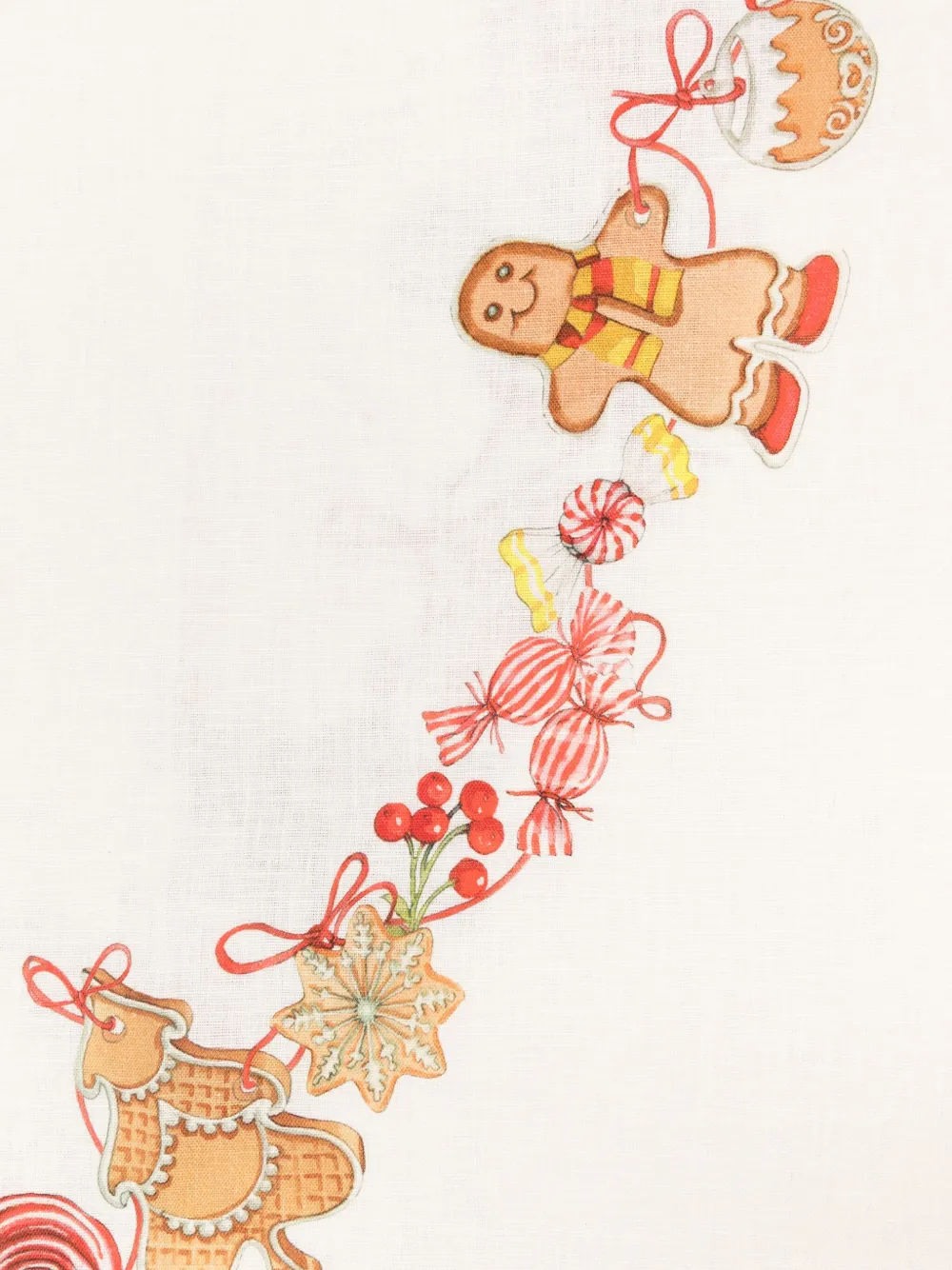 Tessitura Toscana Telerie Marzape Christmas-print Tableware (170cm X 270cm) In Multi