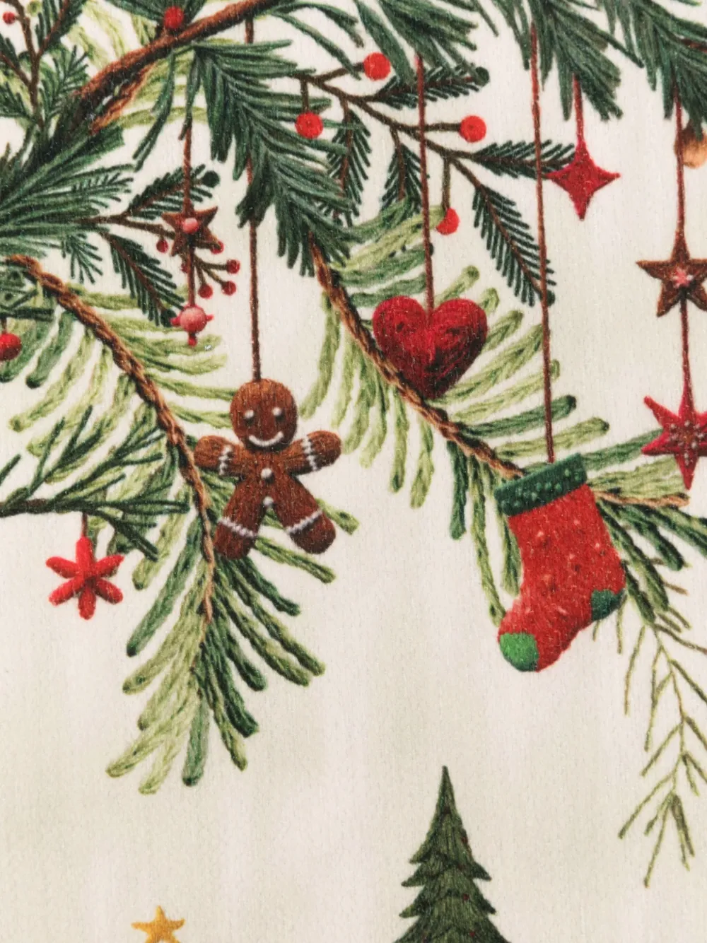 TESSITURA TOSCANA TELERIE Rudy christmas tree print placemat (pack of two) | Tableware | Image 2