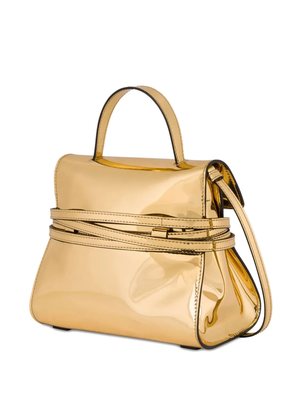 Moschino Tie Me Tote Bag In Gold