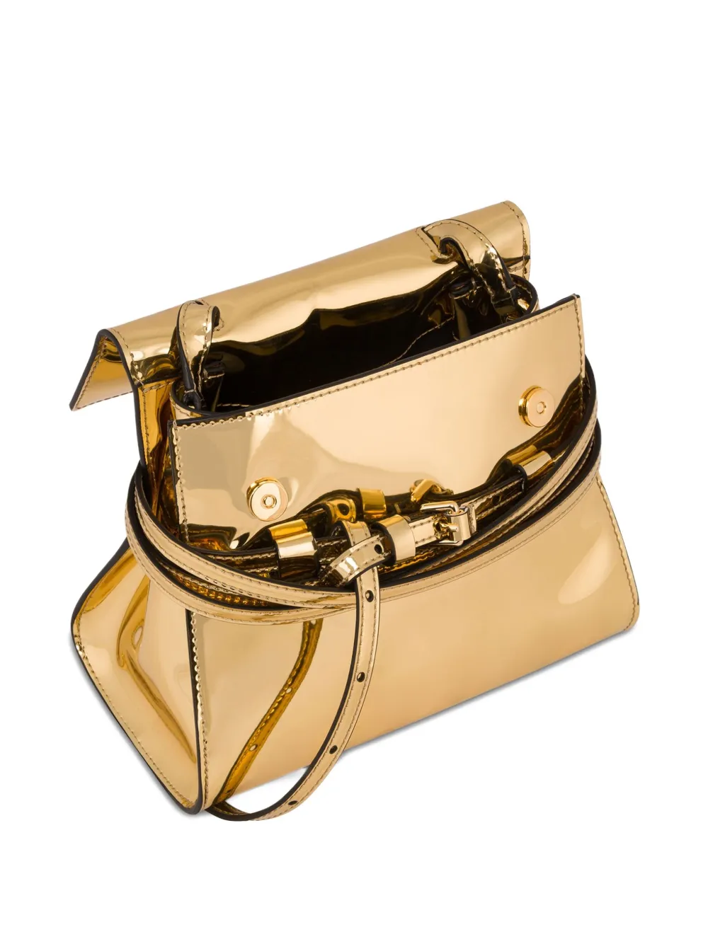 Moschino Tie Me Tote Bag In Gold