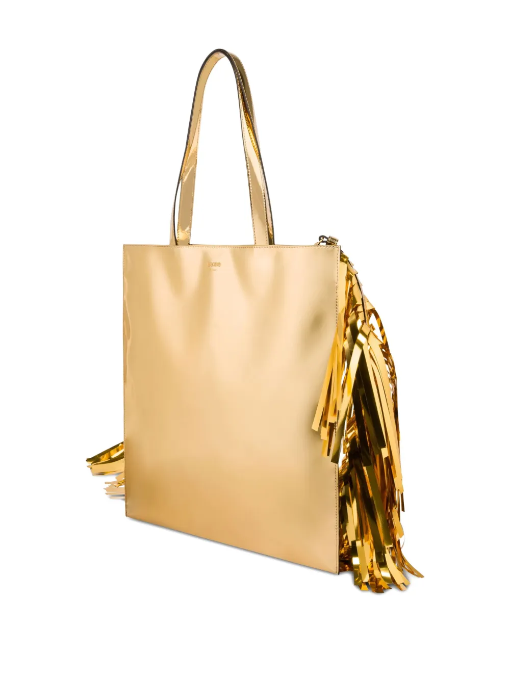 Moschino Shopper met franje bandje Goud