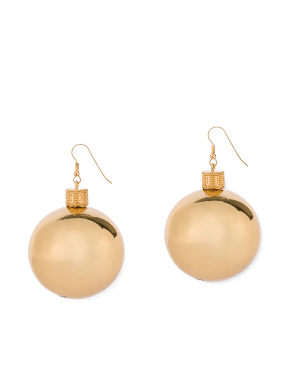 Moschino Sphere-shape Drop Earrings In Gold