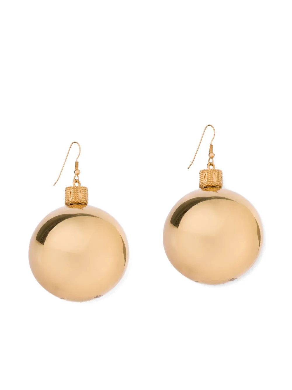 Moschino Sphere-shape Drop Earrings In Gold