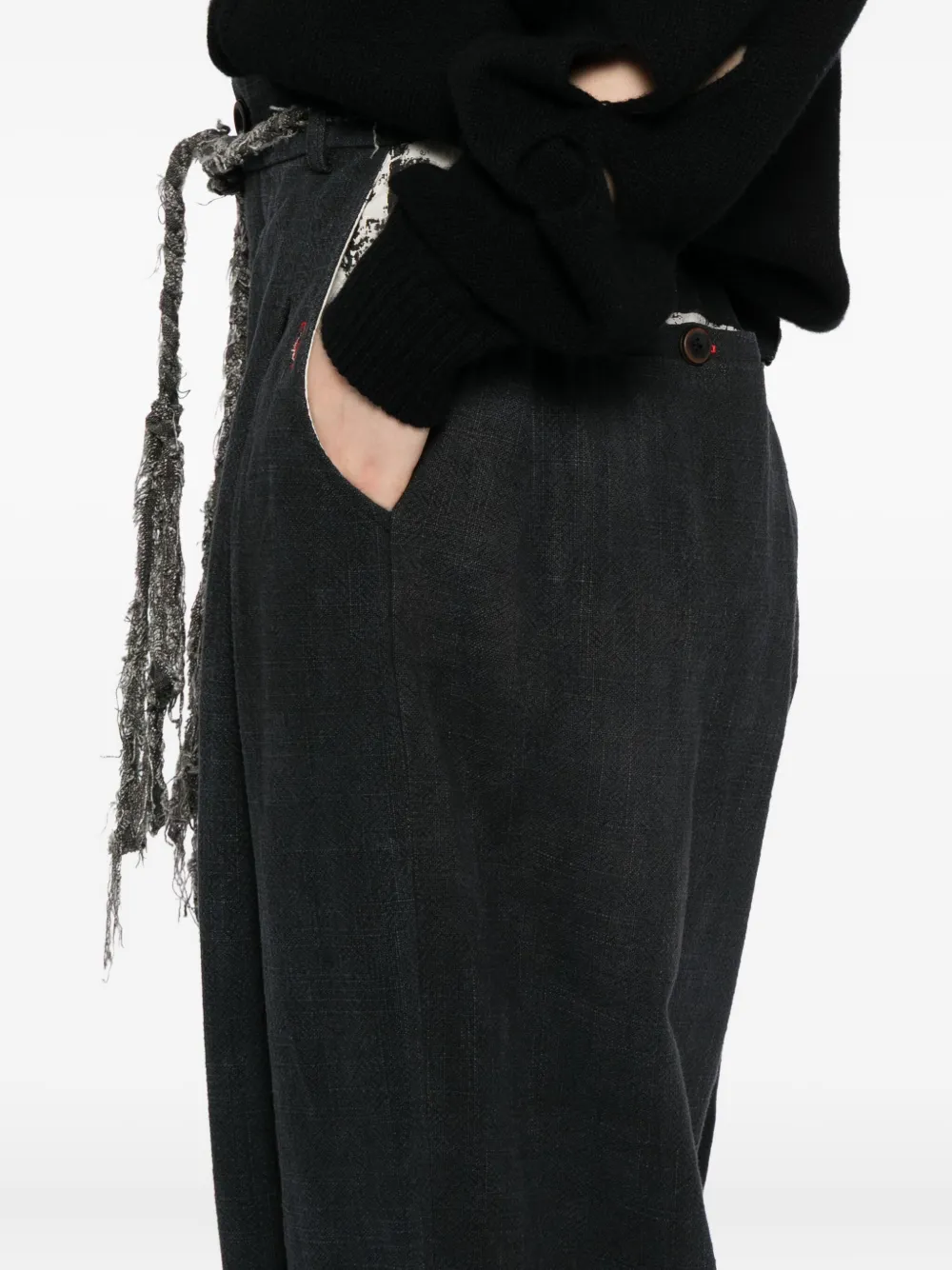 Gg In Red Birdwatcher Trousers In Black