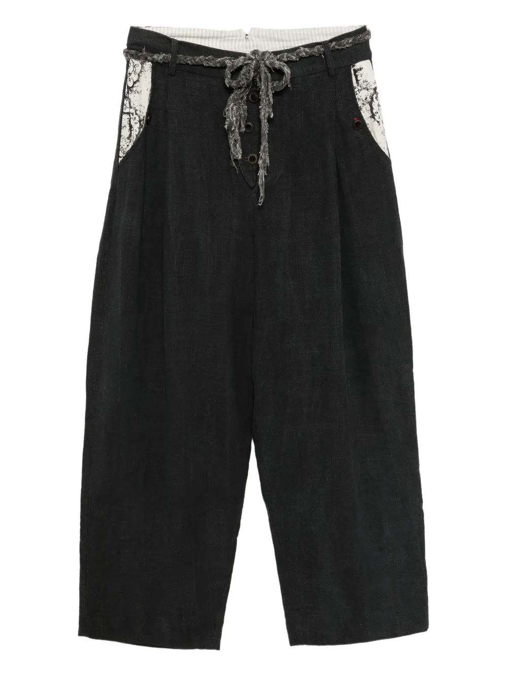 Gg In Red Birdwatcher Trousers In Black