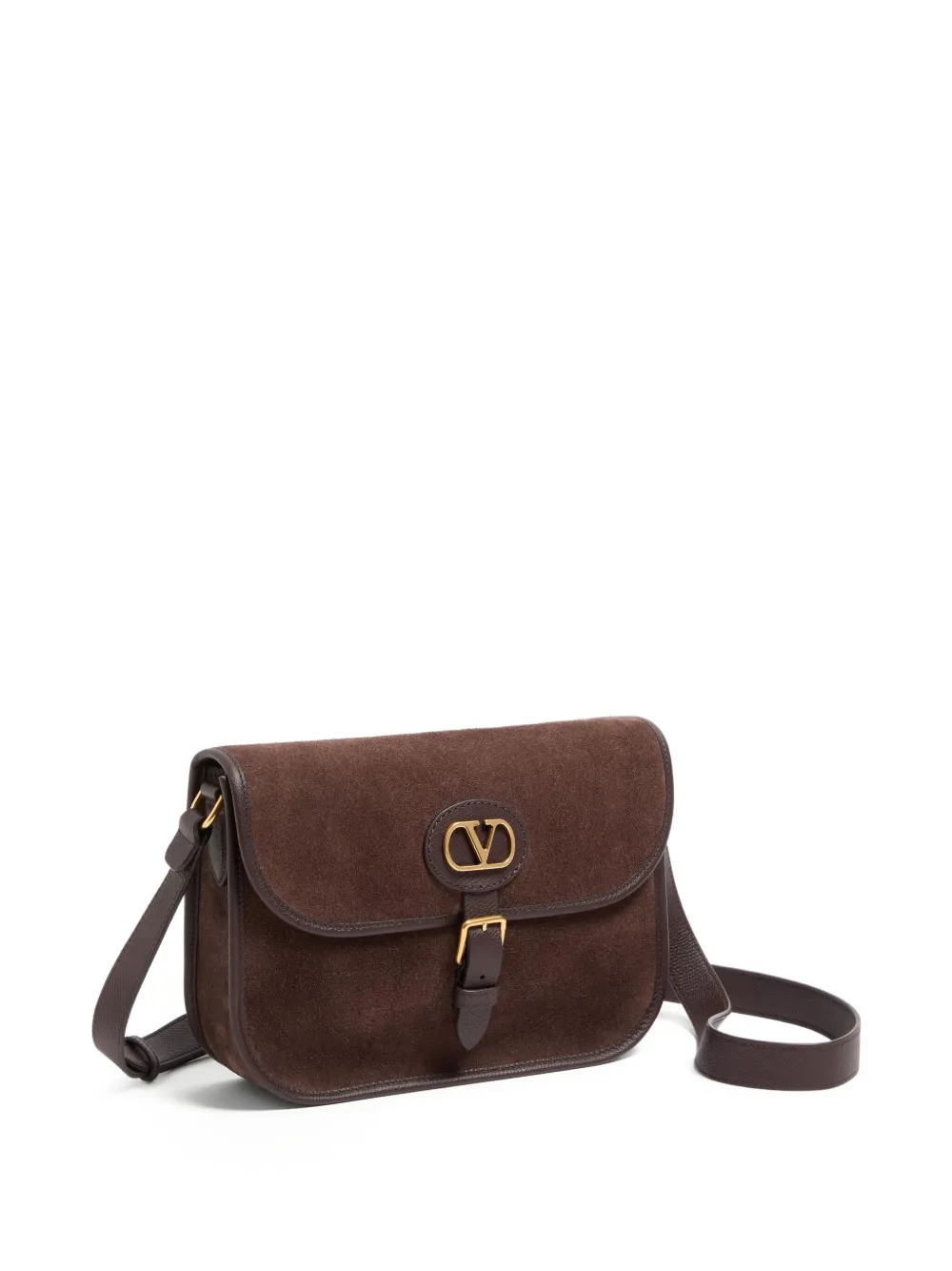 Valentino Garavani Antibes suède schoudertas Bruin