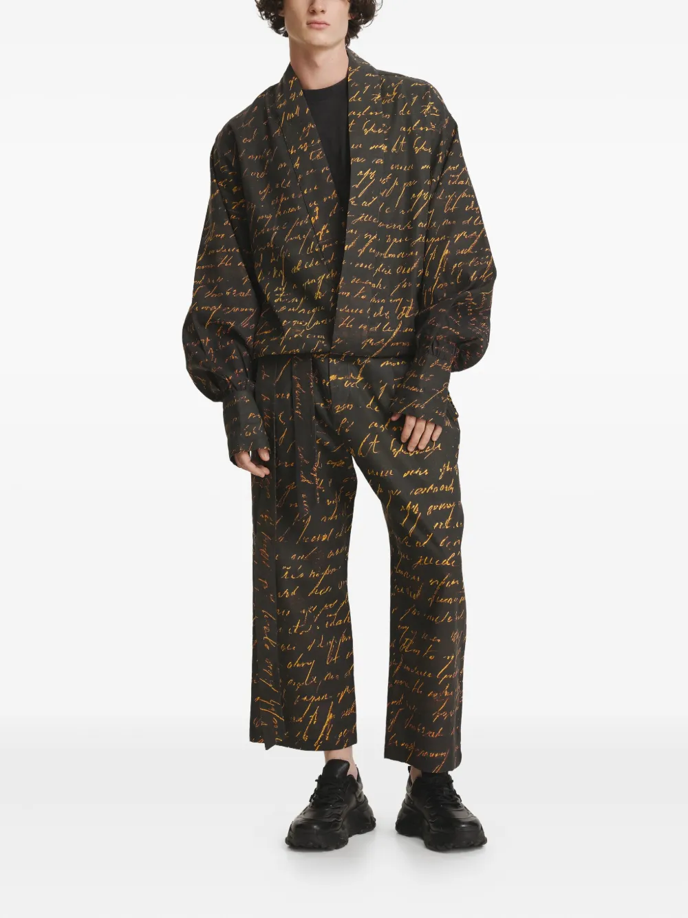 IRINA VOINEA Writings balloon-sleeve jacket | Shirt Jackets | Image 2