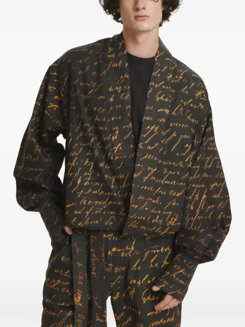 IRINA VOINEA Writings balloon-sleeve jacket