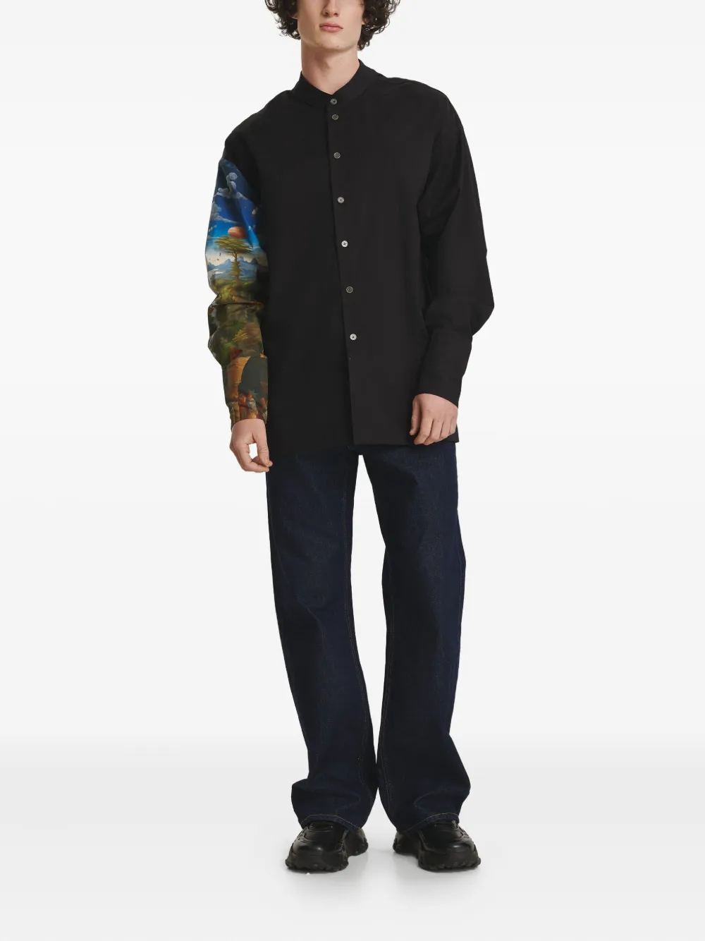 IRINA VOINEA Hybrid shirt - Zwart