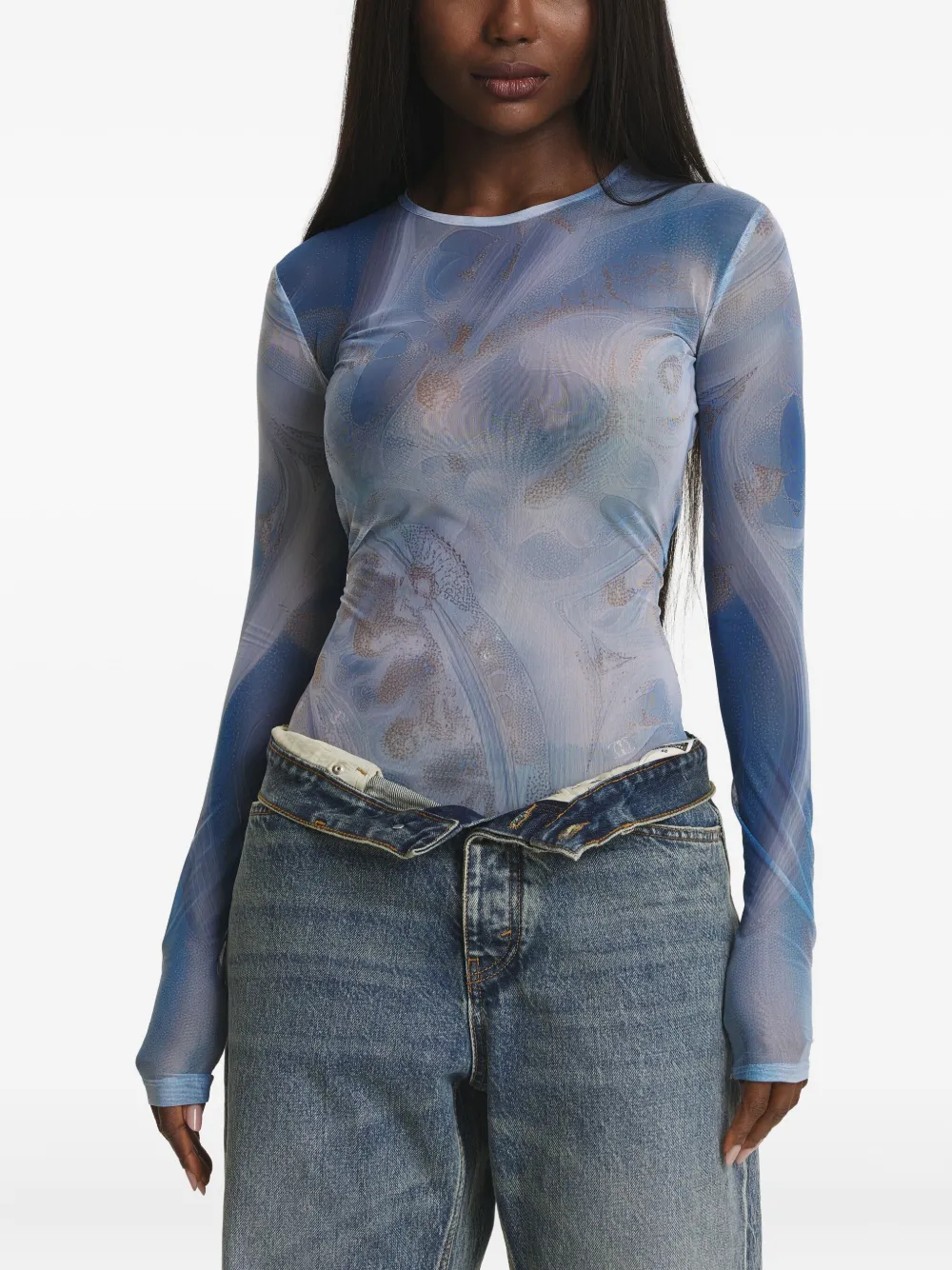 IRINA VOINEA long-sleeve top - Blu