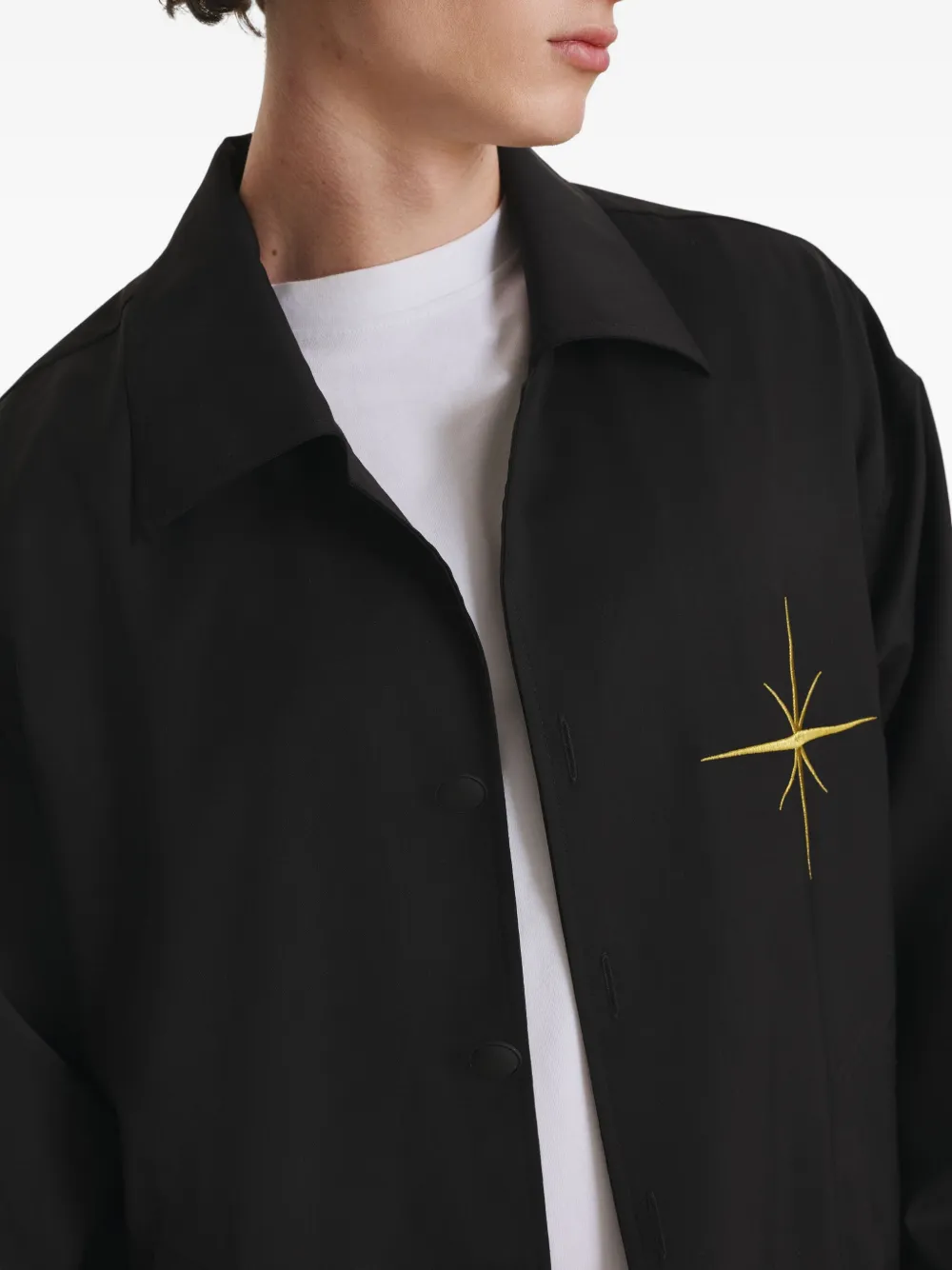 IRINA VOINEA Shirtjack met borduurwerk Zwart