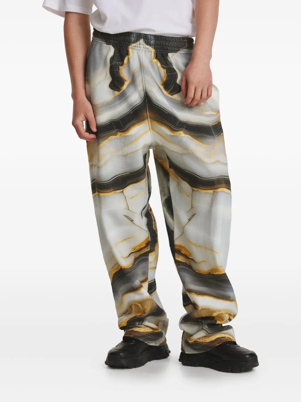 IRINA VOINEA Marble track pants | Neutrals | Image 1