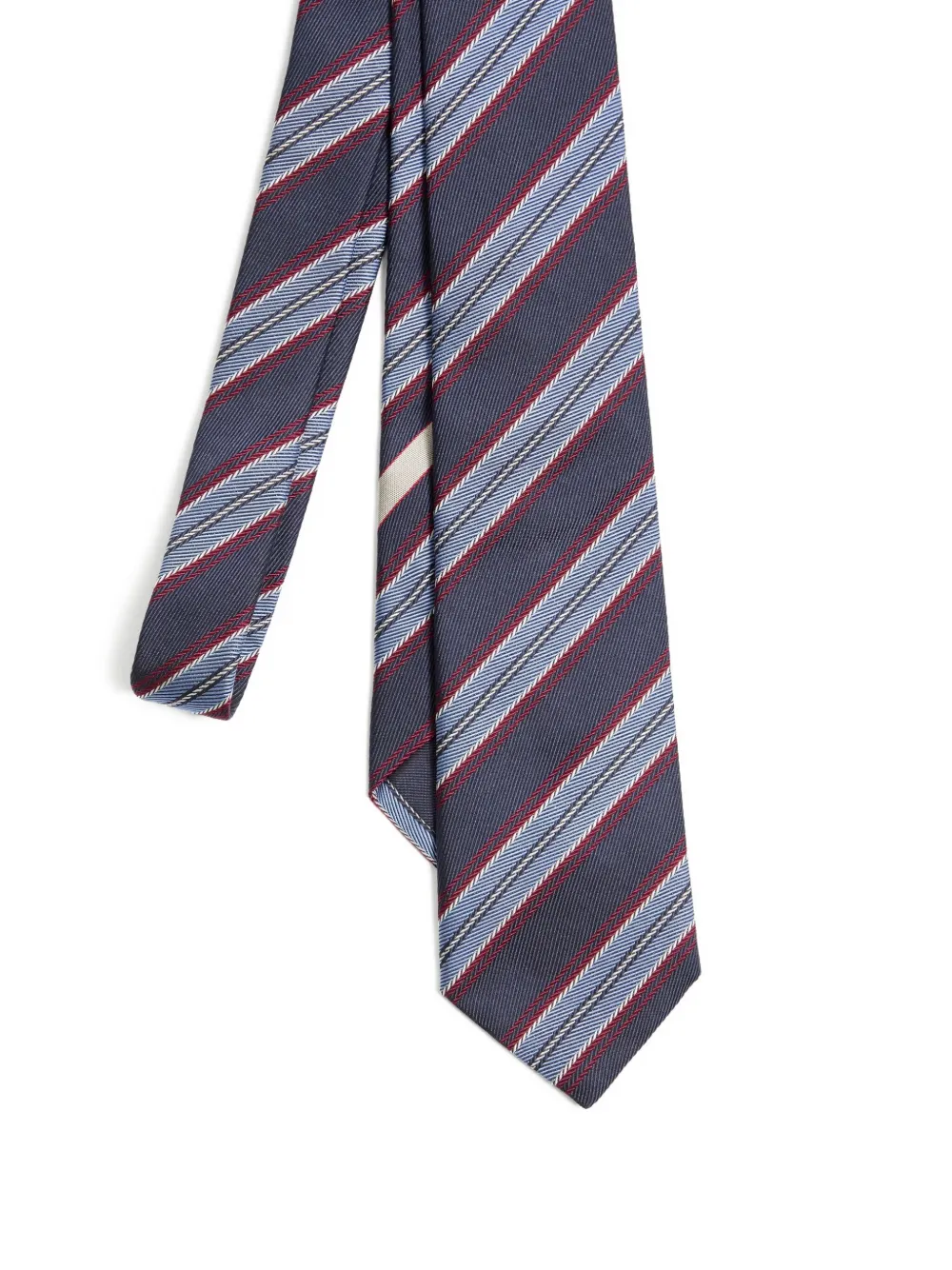 Valentino Garavani Regimental jacquard silk tie - Blauw