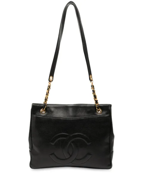 CHANEL Pre-Owned 1991-1994 CC Caviar Chain tote bag