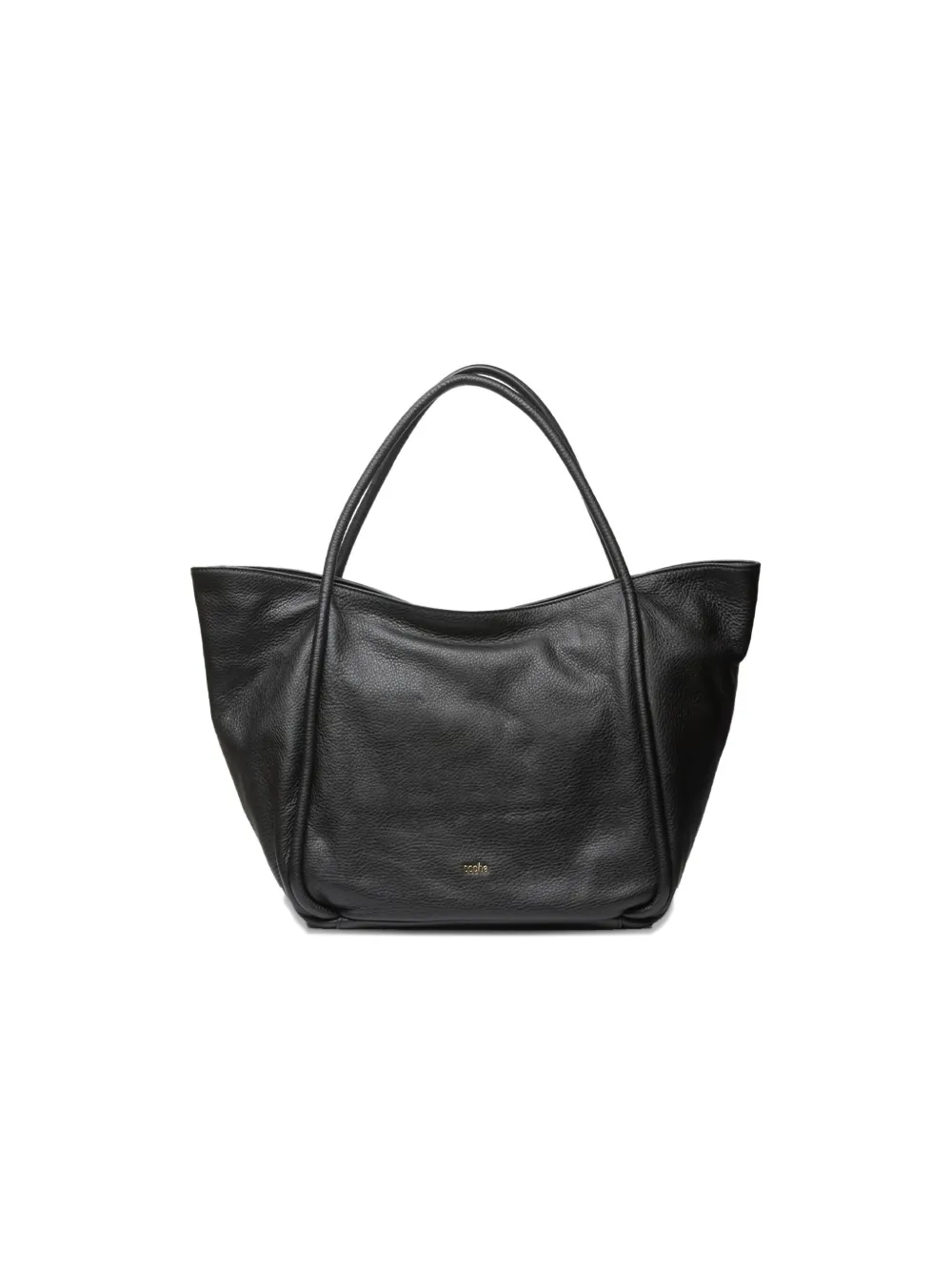 Poche Paris leather tote bag - Zwart