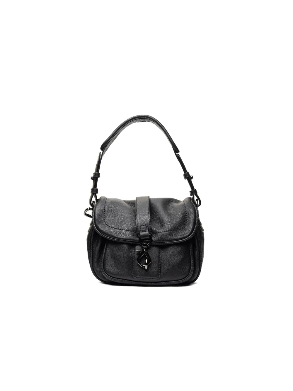 Poche Paris leather tote bag - Zwart