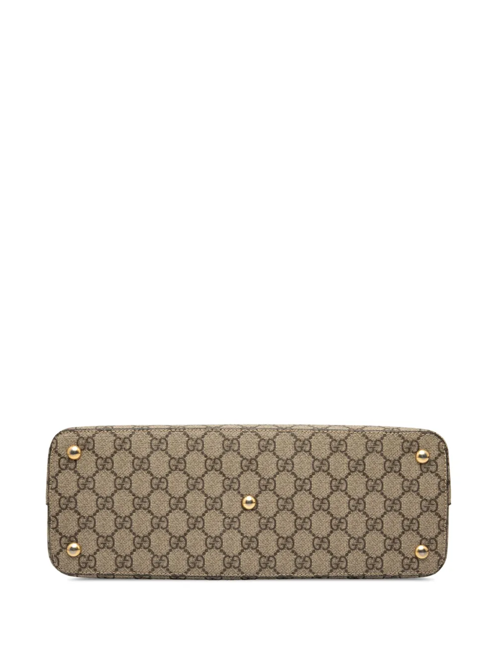 Pre-owned Gucci 2016-2025 Gg Supreme Linea A Satchel In Brown