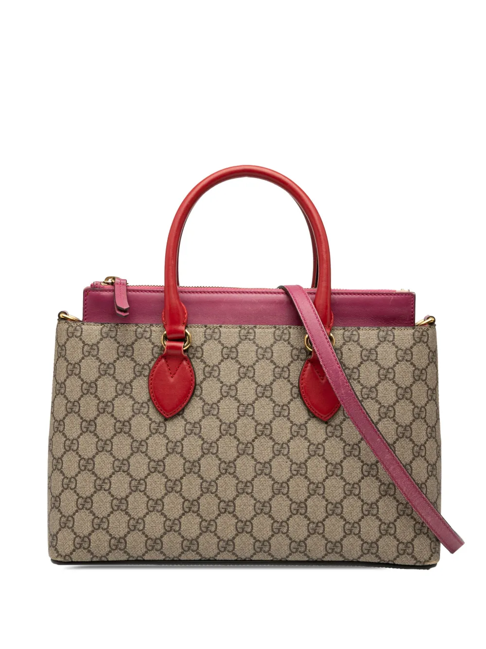 Gucci Pre-Owned 2016-2025 GG Supreme Linea A satchel - ブラウン Gucci Pre-Owned 2016-2025 GG Supreme Linea A satchel - ブラウン