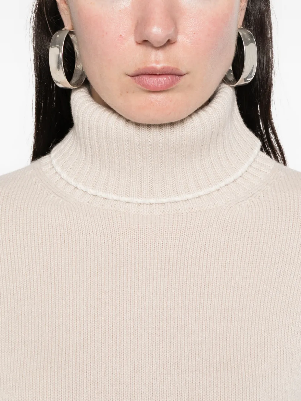 Eleventy Cashmere Rollneck Sweater In Neutral