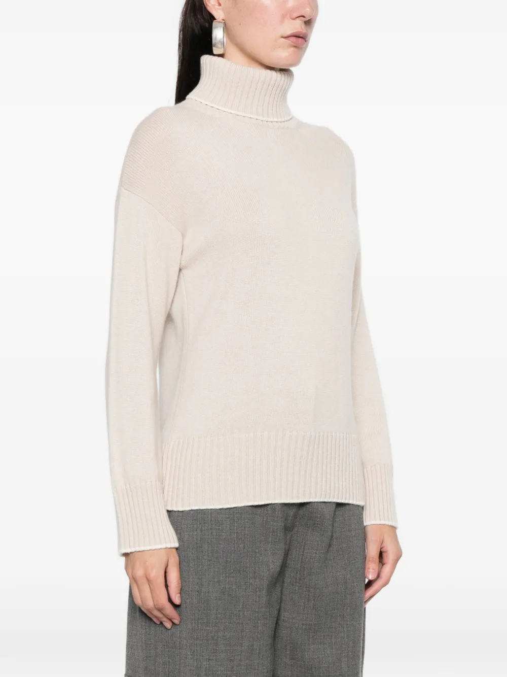 Eleventy Cashmere Rollneck Sweater In Neutral