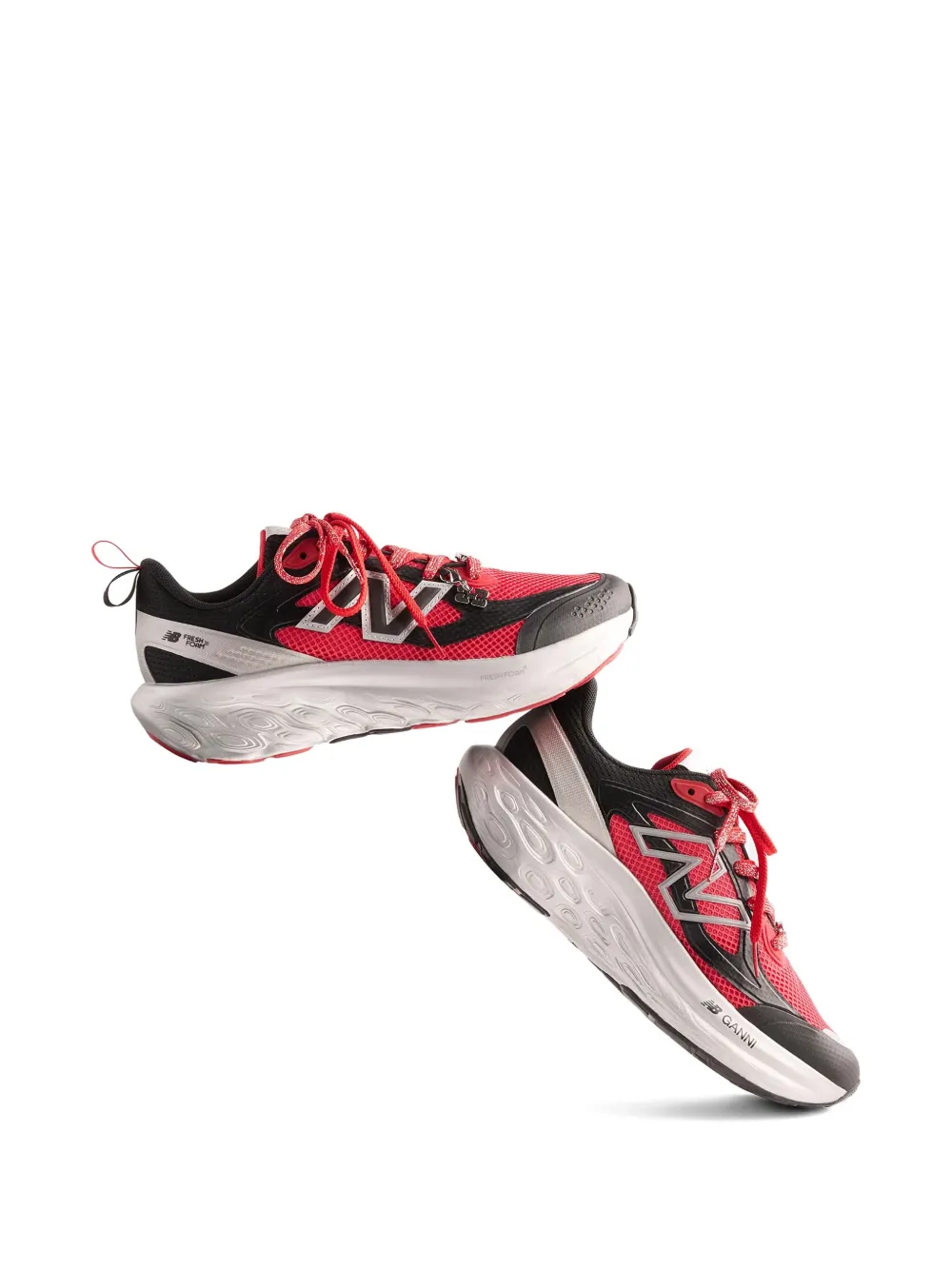 GANNI x New Balance Red FFT sneakers met logobedel Rood