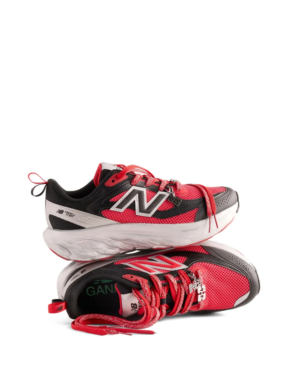 GANNI x New Balance Red FFT sneakers met logobedel Rood