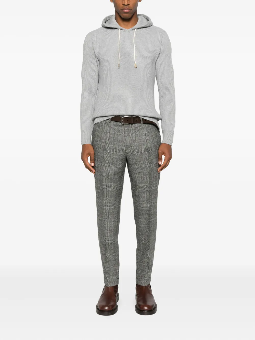 Tagliatore Trui met capuchon Grijs