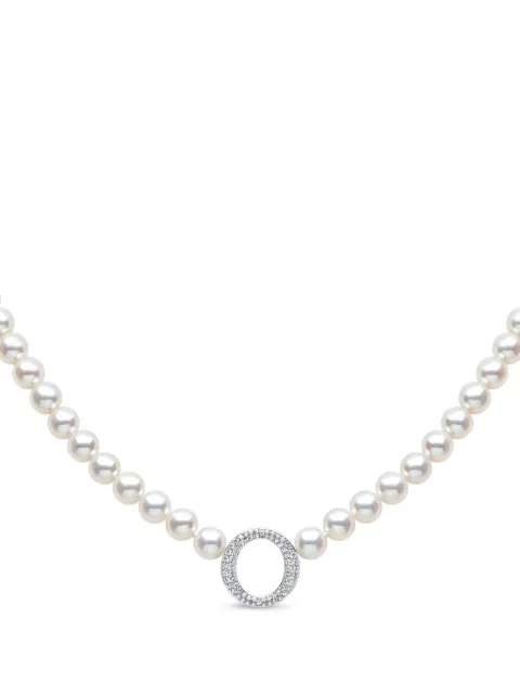 Yoko London 18K white gold freshwater pearl and diamond necklace