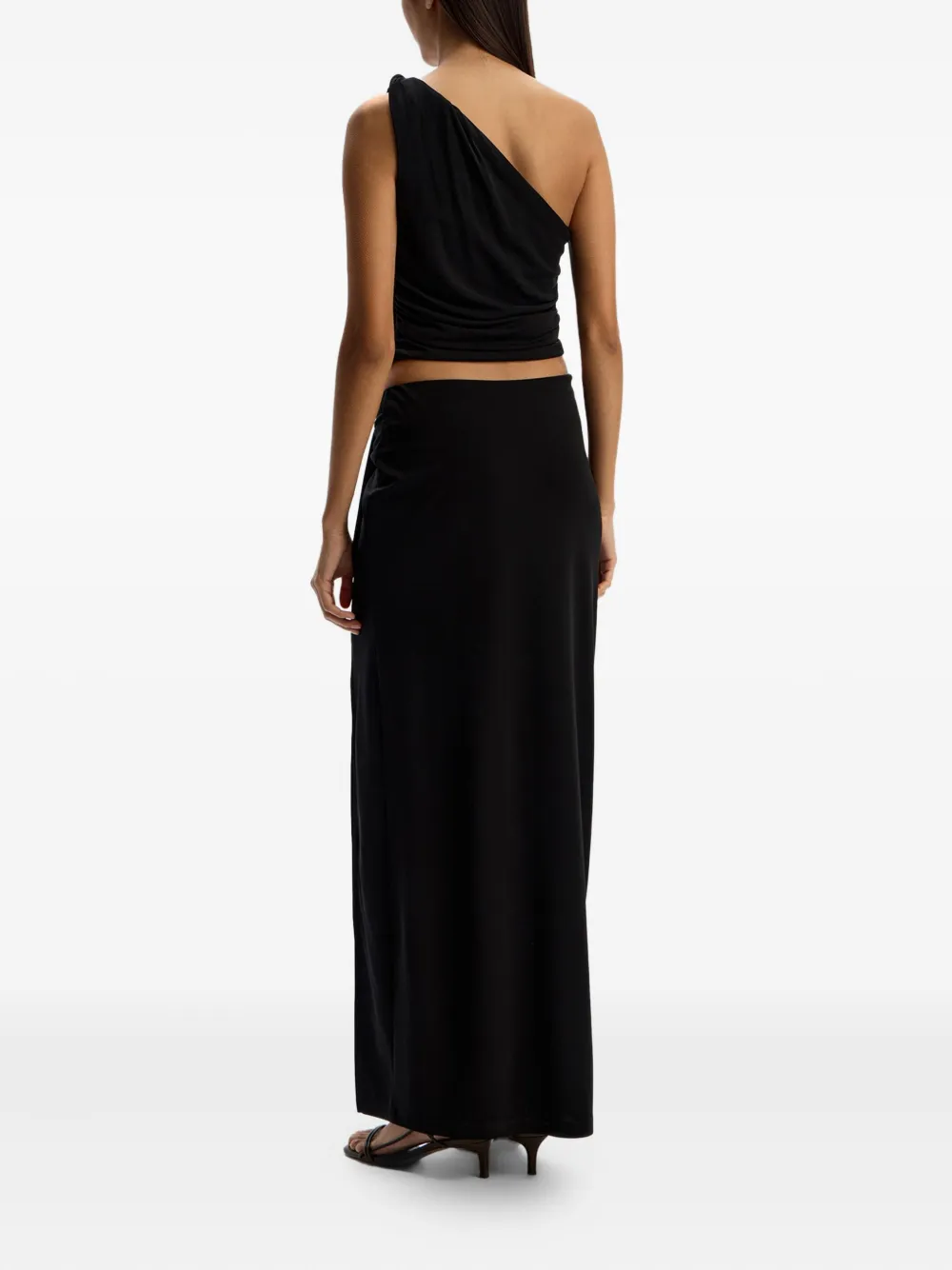 12 Storeez Draped Maxi Skirt In Multi