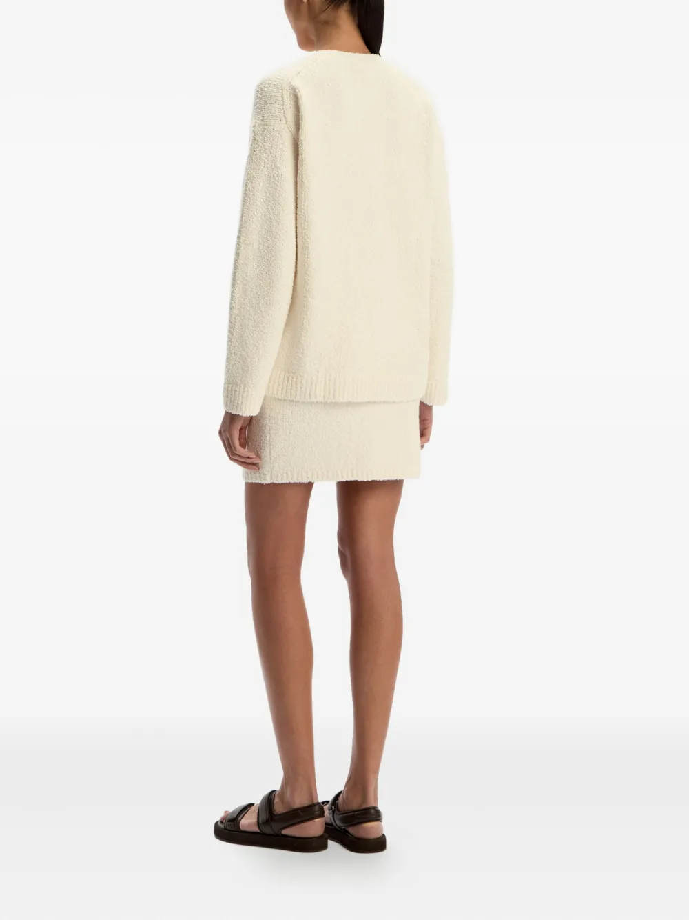 12 Storeez Knitted Mini Skirt In Neutral