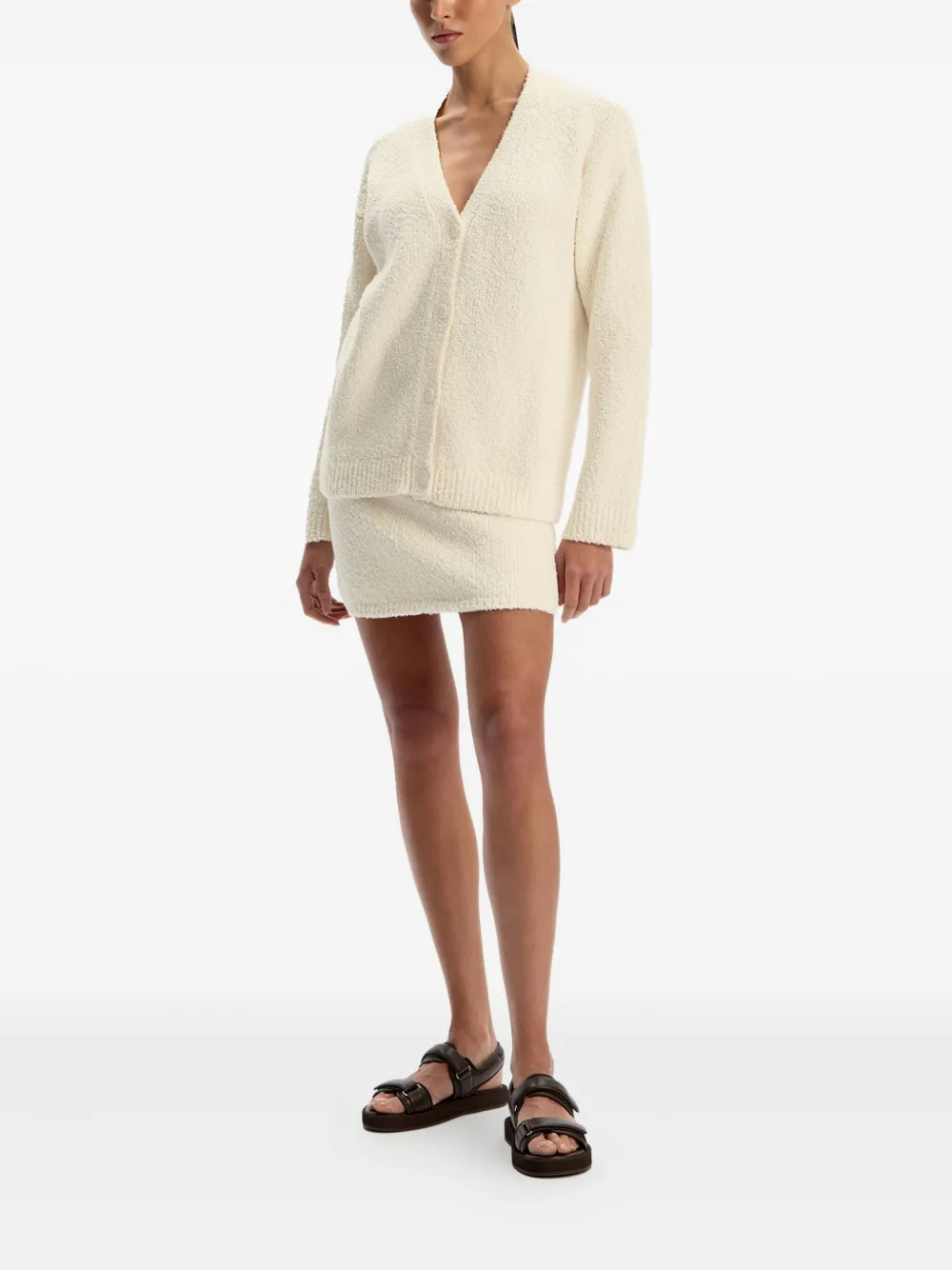 12 Storeez Knitted Mini Skirt In Neutral