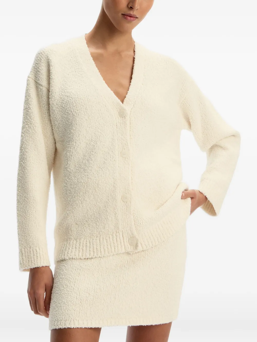 12 STOREEZ Gebreide mini-rok - Beige