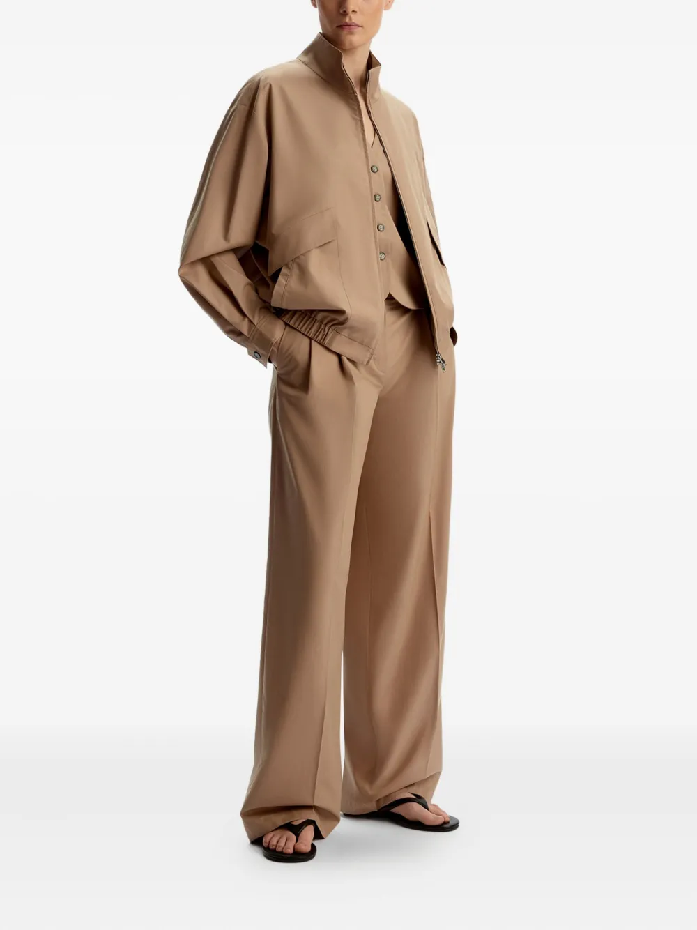  12 Storeez Pantalones Plisados - Neutro 