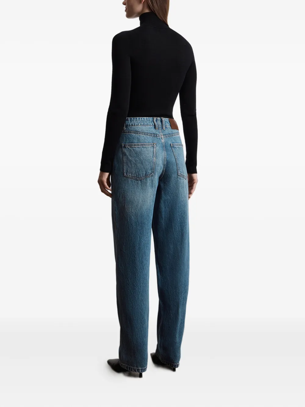 12 STOREEZ Jeans met logopatch Blauw