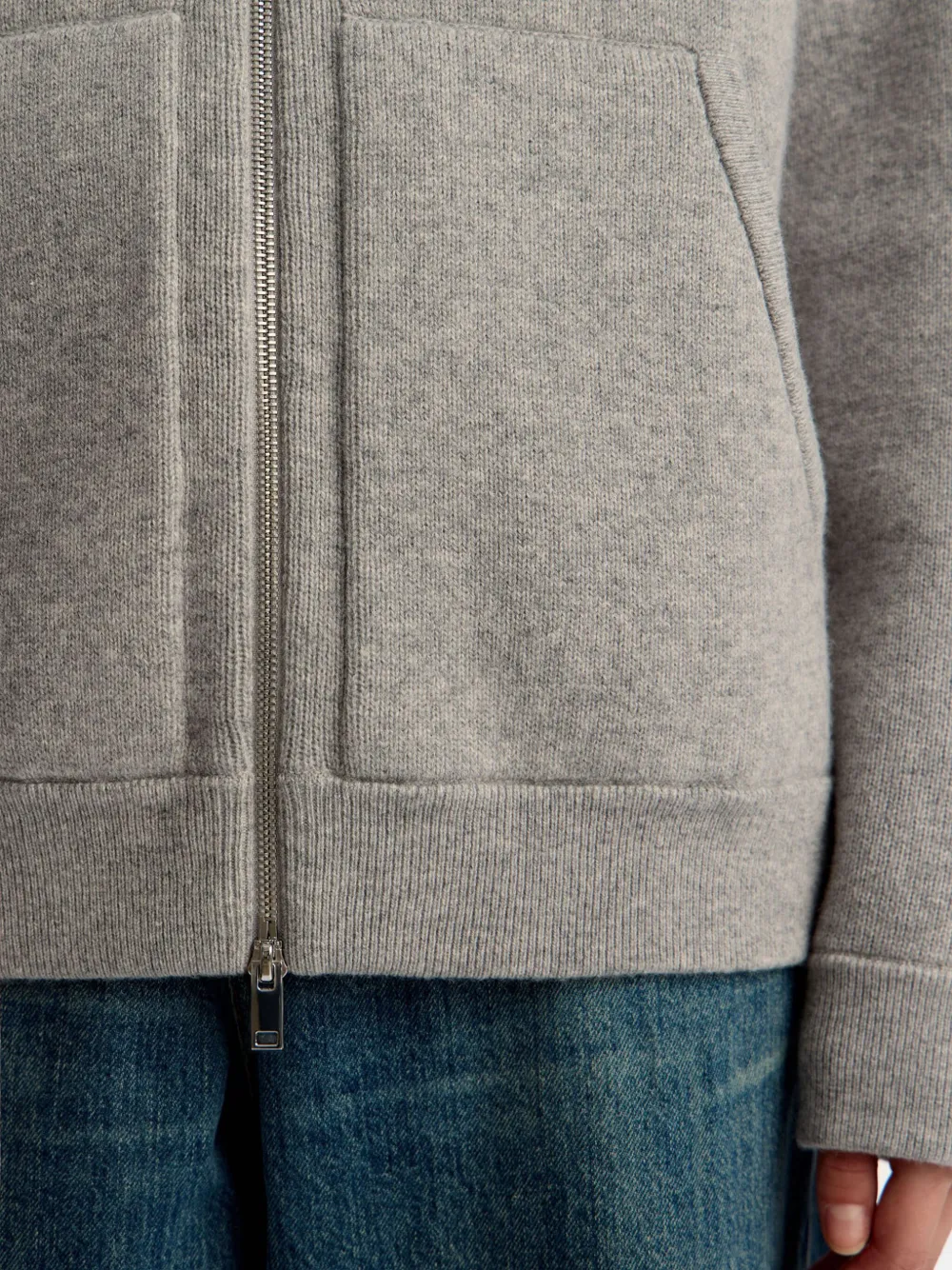 12 STOREEZ Hoodie met rits Grijs