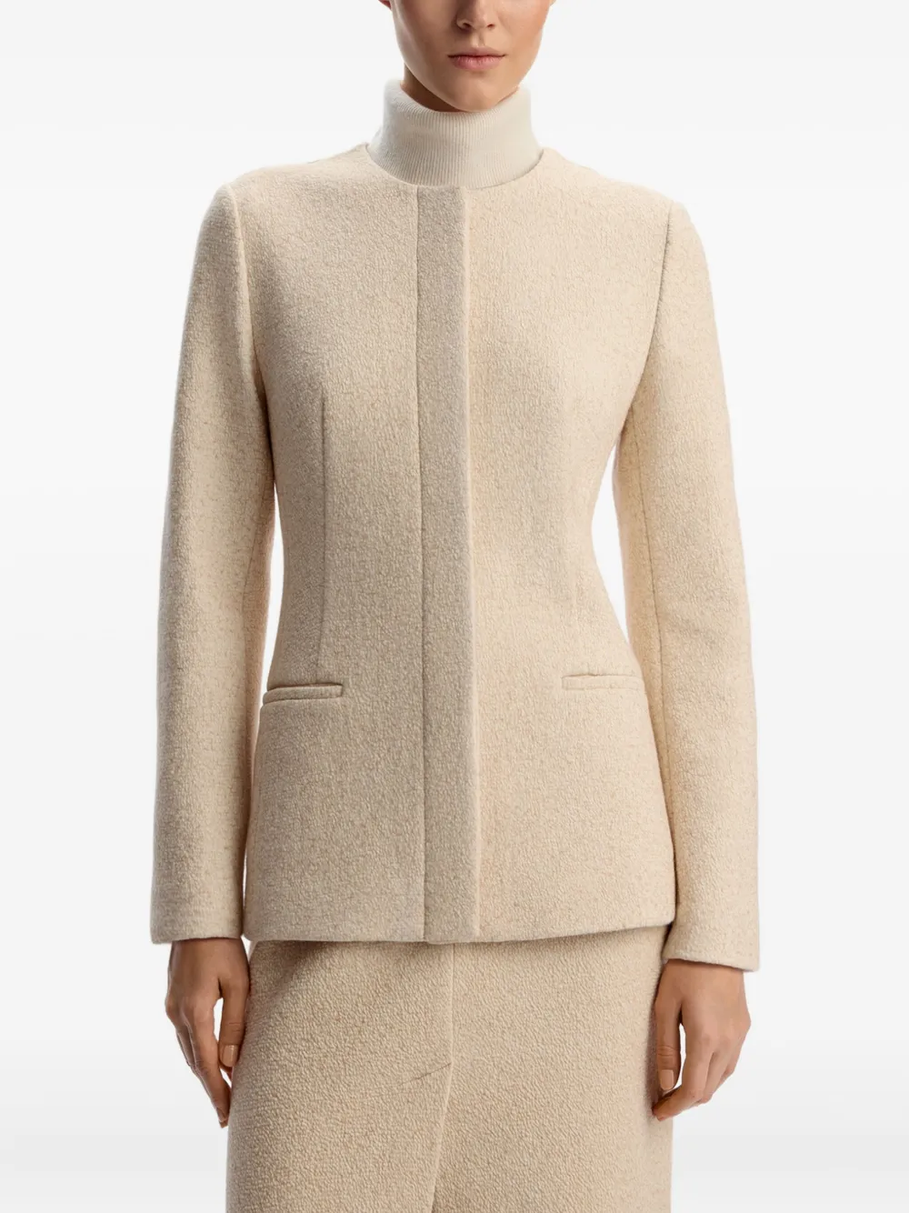 12 STOREEZ Kraagloos jack Beige