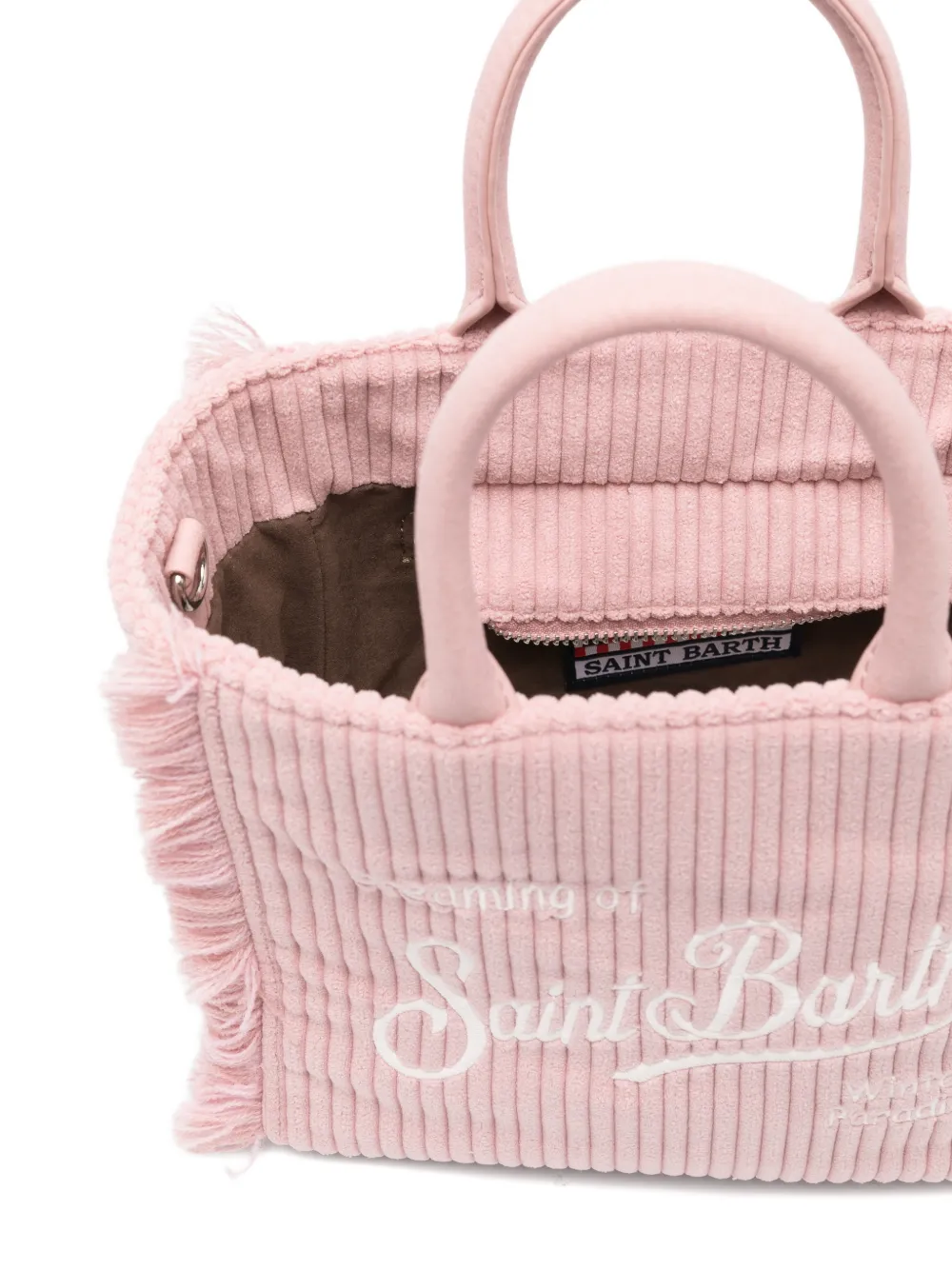 MC2 Saint Barth small Vanity fringed tote bag Roze