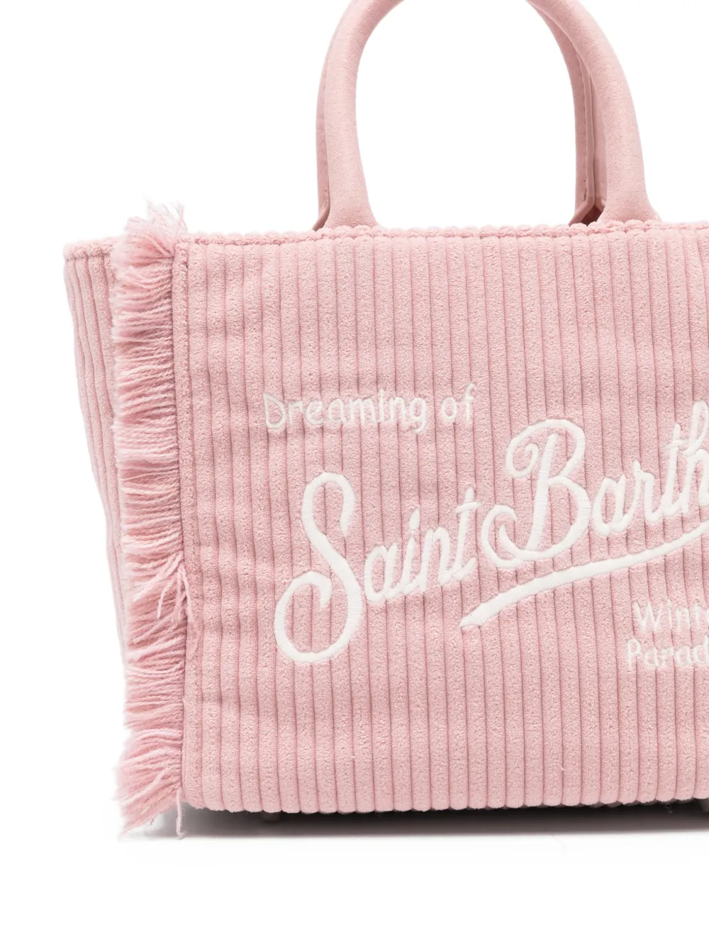 MC2 Saint Barth small Vanity fringed tote bag Roze
