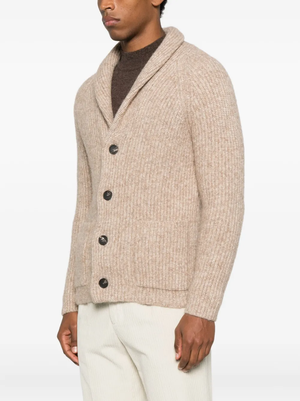 Tagliatore Jackson vest met knoopzakken Bruin