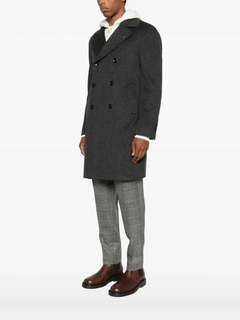 Tagliatore Double-breasted Coat In Multi